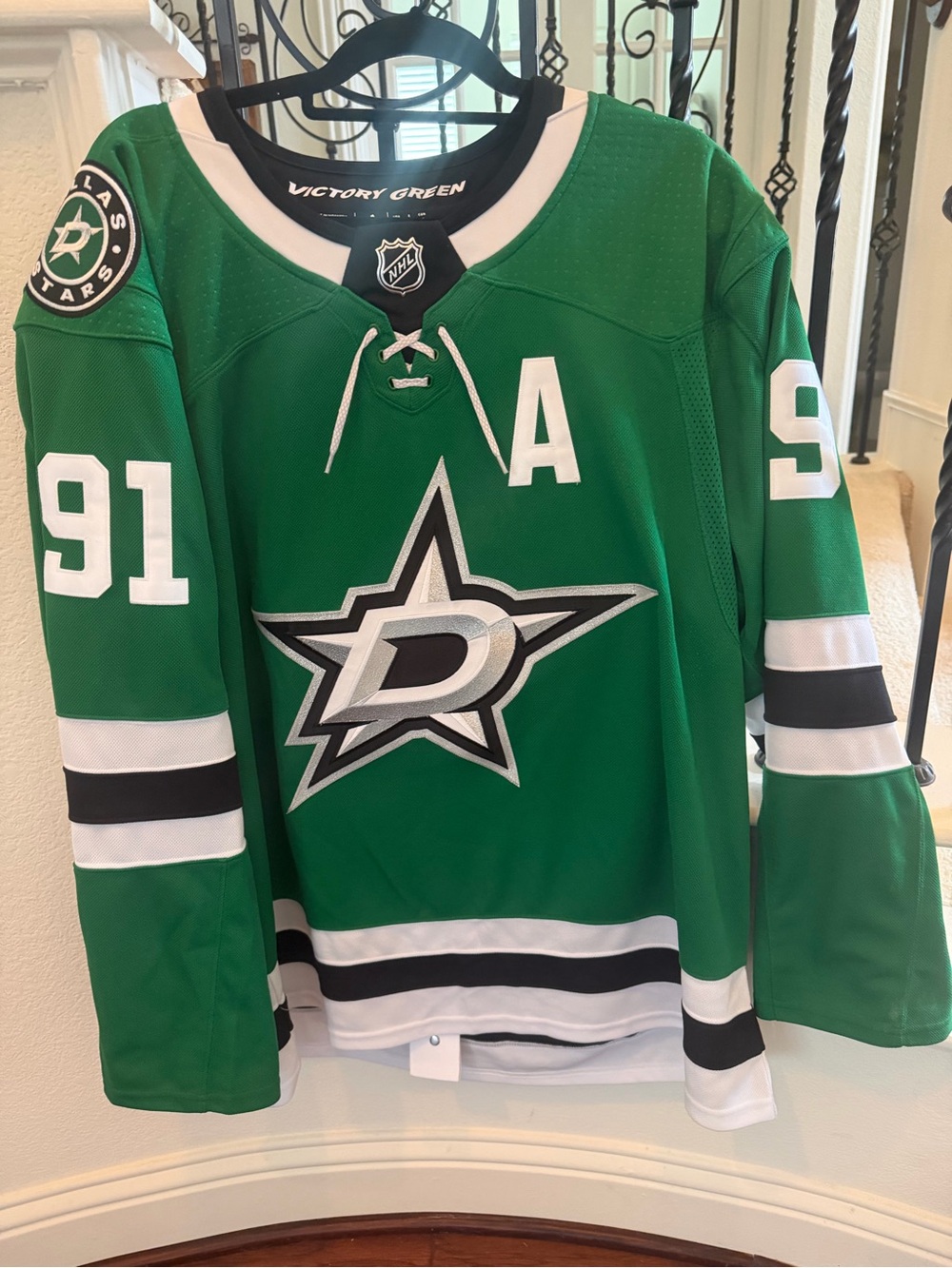adidas Dallas Stars Green Hockey Jersey #91